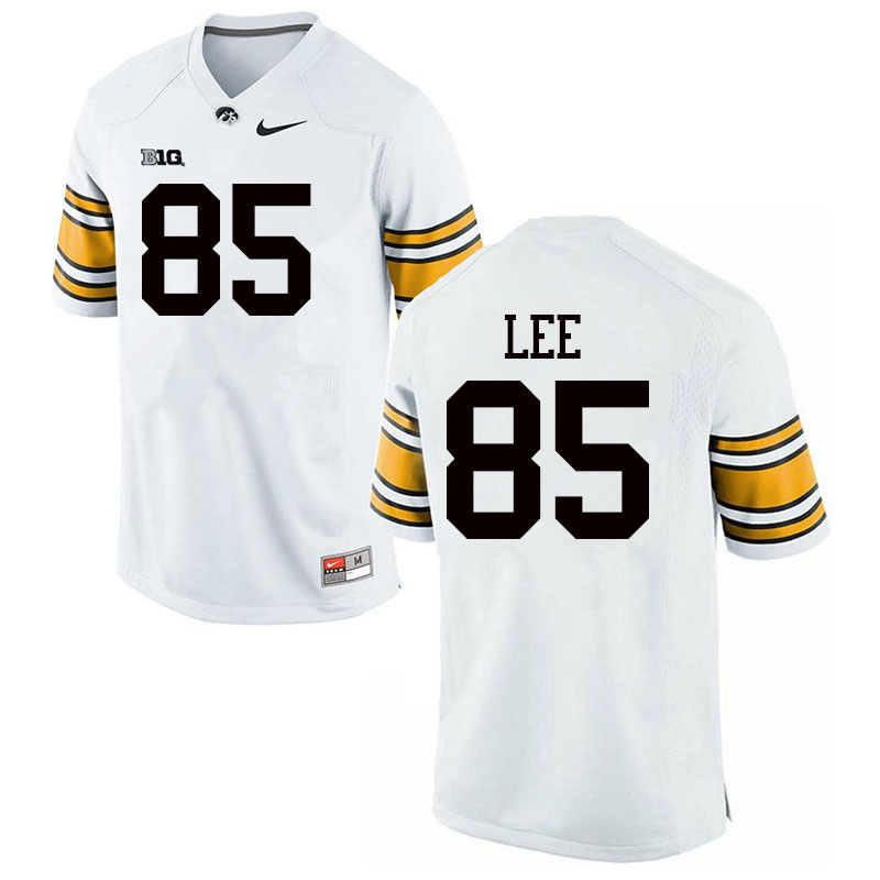 Men #85 Logan Lee Iowa Hawkeyes College Football Jerseys Sale-White